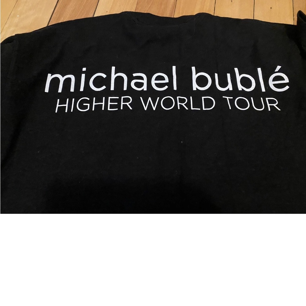 Michael Bublé Black Tour T-Shirt local crew staff only worker large